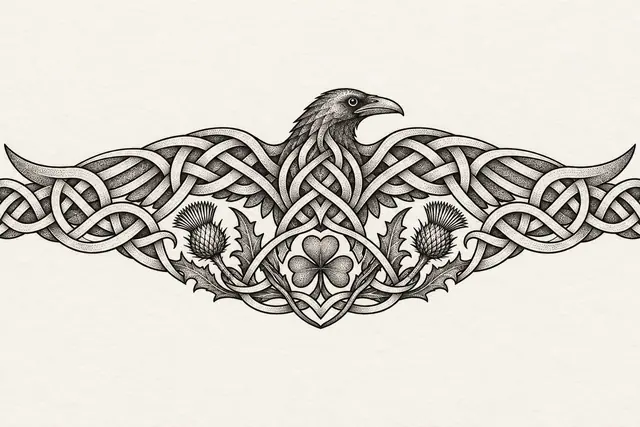 Dotwork Celtic animal tattoo design for the arm (armband)