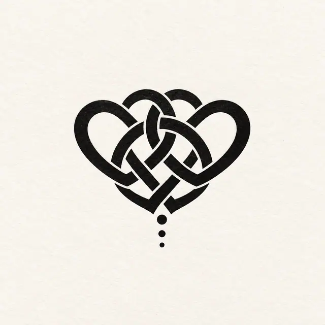 Blackwork Celtic knot tattoo design for the ankle