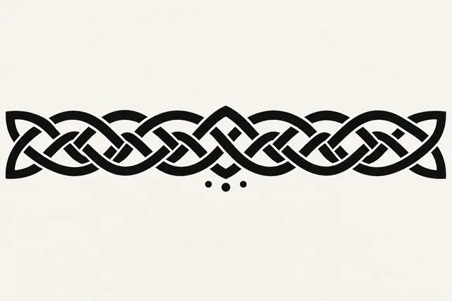 Blackwork Celtic knot tattoo design for the arm (armband)