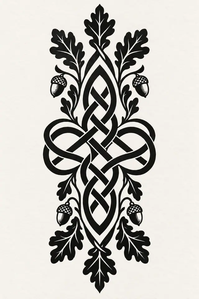 Blackwork Celtic knot tattoo design for the forearm
