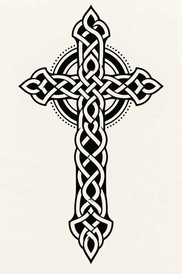 Blackwork Celtic knot tattoo design for the forearm