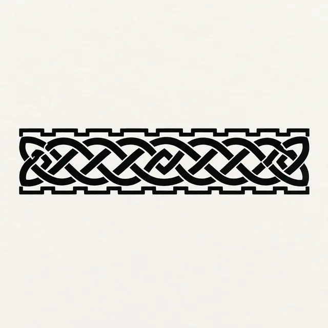 Blackwork Celtic knot tattoo design for the wrist