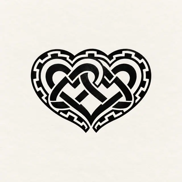 Blackwork Celtic knot tattoo design for the wrist