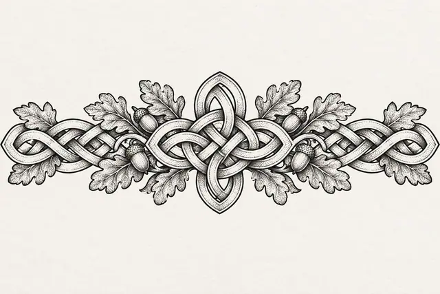 Dotwork Celtic knot tattoo design for the arm (armband)