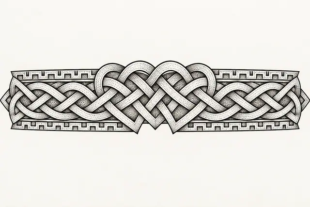 Dotwork Celtic knot tattoo design for the arm (armband)