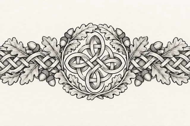 Dotwork Dara knot tattoo design for the arm (armband)