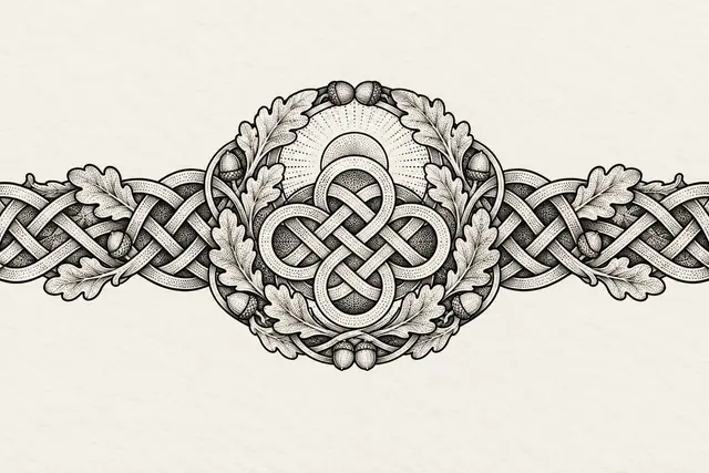 Dotwork Dara knot tattoo design for the arm (armband)