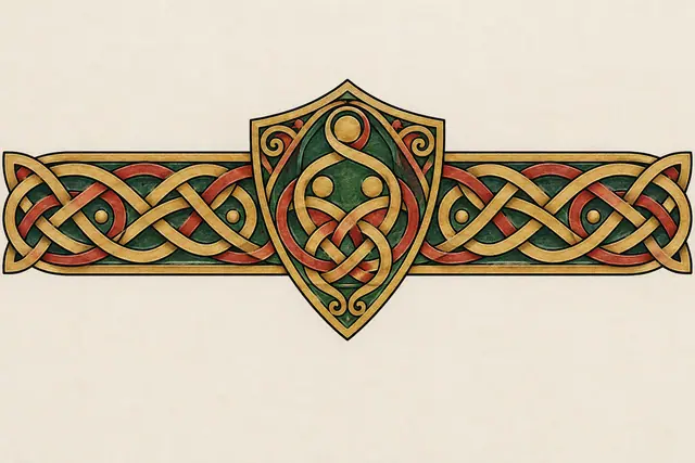Color illuminated Celtic motherhood knot tattoo design for the arm (armband)