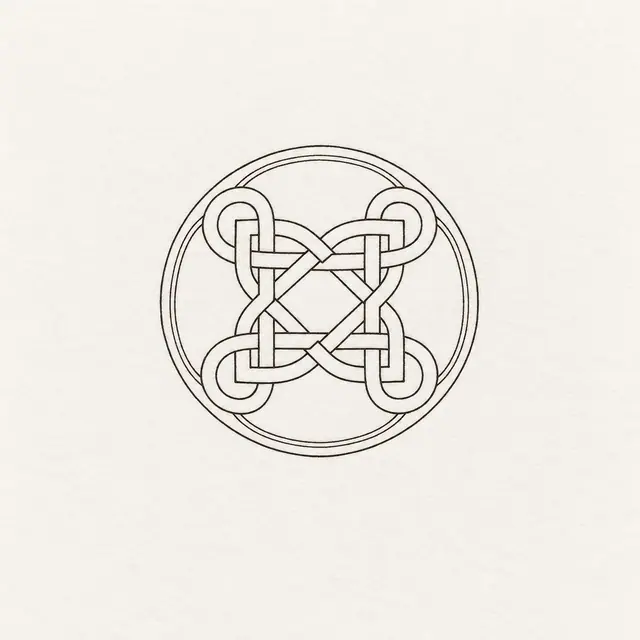 Fine-line Celtic shield knot tattoo design for the ankle