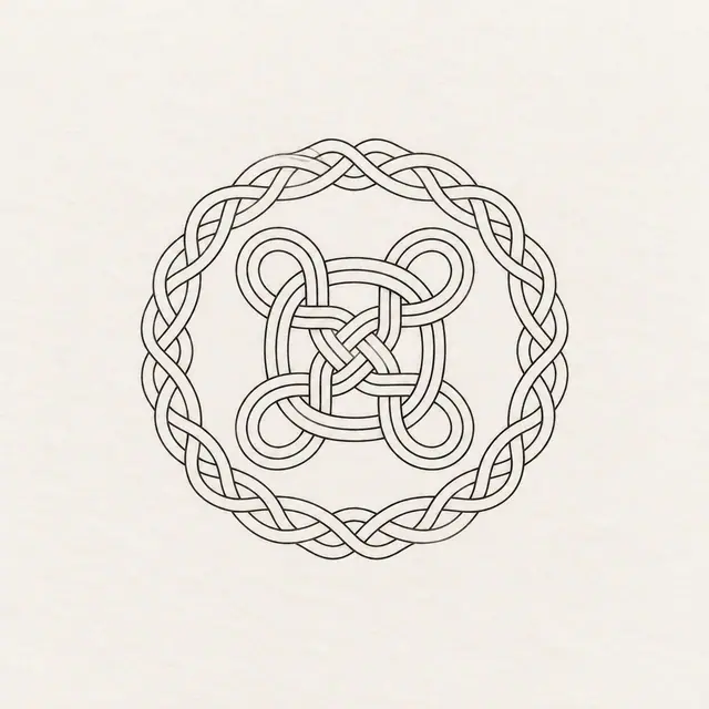 Fine-line Celtic shield knot tattoo design for the ankle