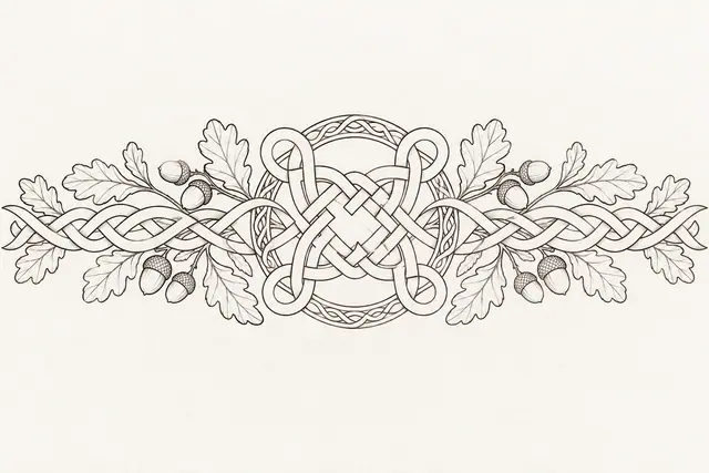 Fine-line Celtic shield knot tattoo design for the arm (armband)