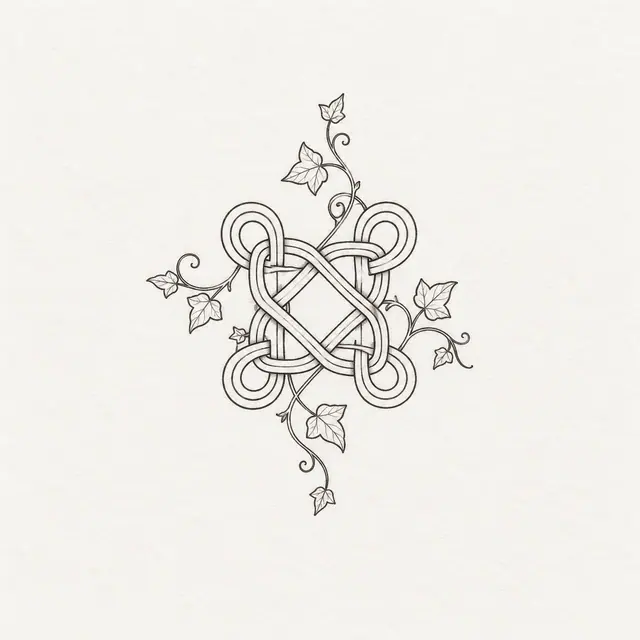 Fine-line Celtic shield knot tattoo design for the wrist