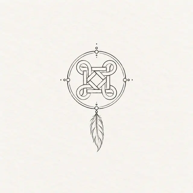 Fine-line Celtic shield knot tattoo design for the wrist