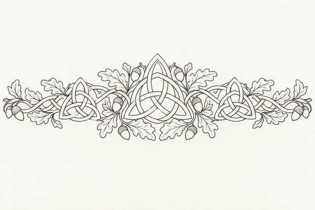Fine-line trinity knot tattoo design for the arm (armband)