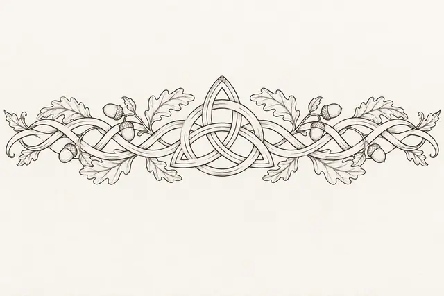 Fine-line trinity knot tattoo design for the arm (armband)
