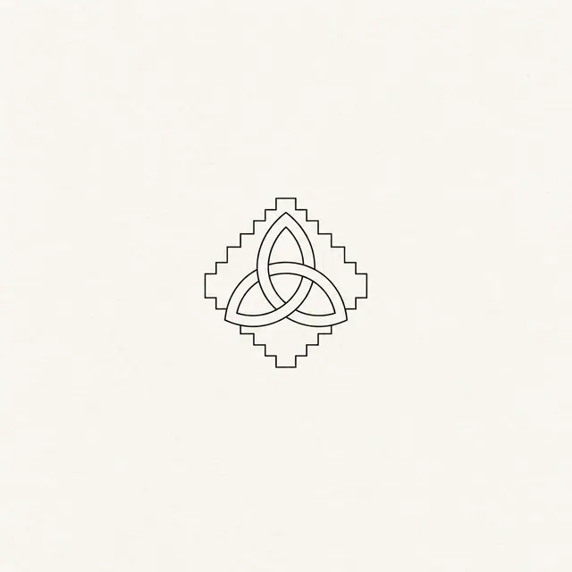 Fine-line trinity knot tattoo design for the wrist