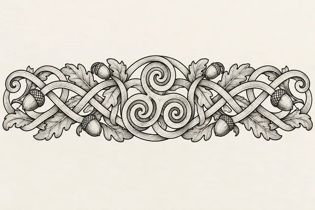Dotwork triskele tattoo design for the arm (armband)